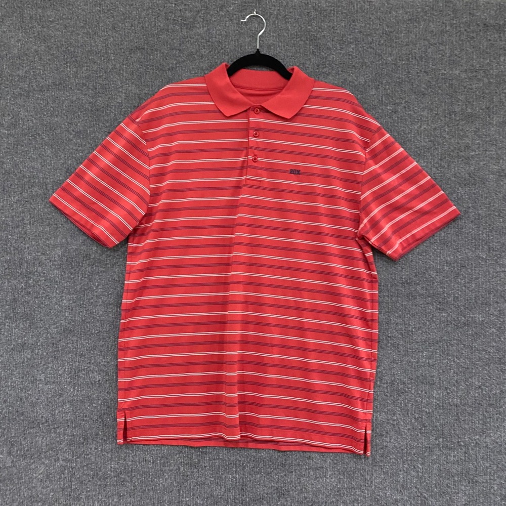 Wrangler 20X Competition Mens Red Striped Advanced Comfort Polo Shirt M